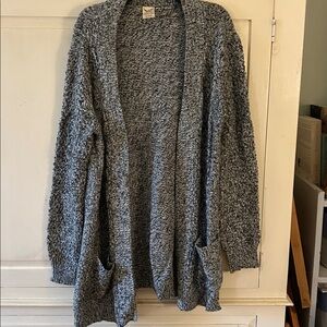 Gray and black mottled sweater